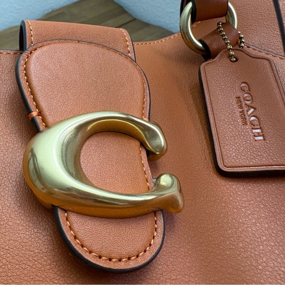 Coach Theo Tote Shoulder Bag in Canyon Calf Leather CA114 - Picture 7 of 16